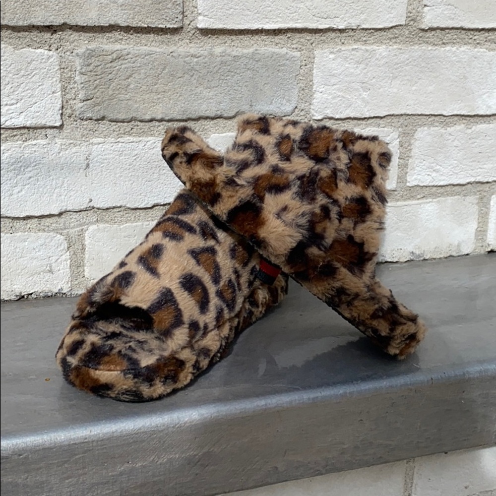 Cheetah slippers